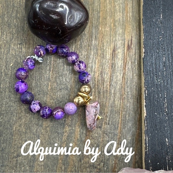 Alquimia by Ady Purple and Gold Ring - Picture 1 of 2